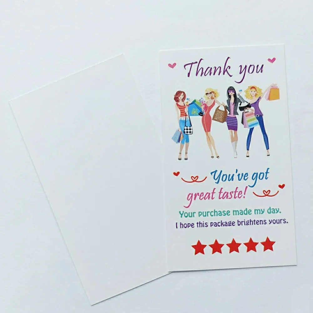 50 Thank you cards & Stickers